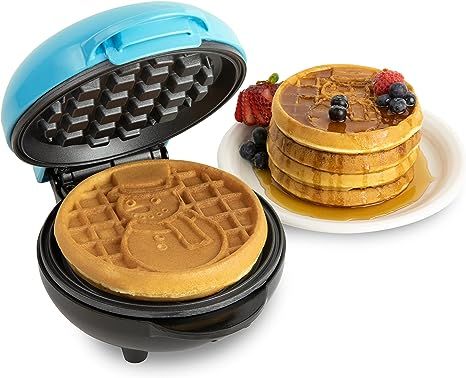 MyMini Personal Electric Snowman Waffle Maker, Holiday Themed, 5-Inch Cooking Surface, Hash brown... | Amazon (US)