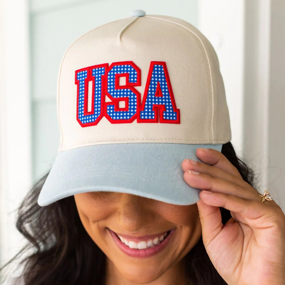 Stars, Stripes & Gingham Hat | United Monograms
