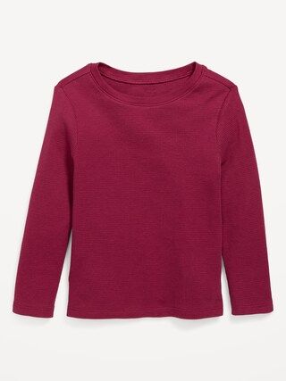 Unisex Long-Sleeve Thermal-Knit T-Shirt for Toddler | Old Navy (US)