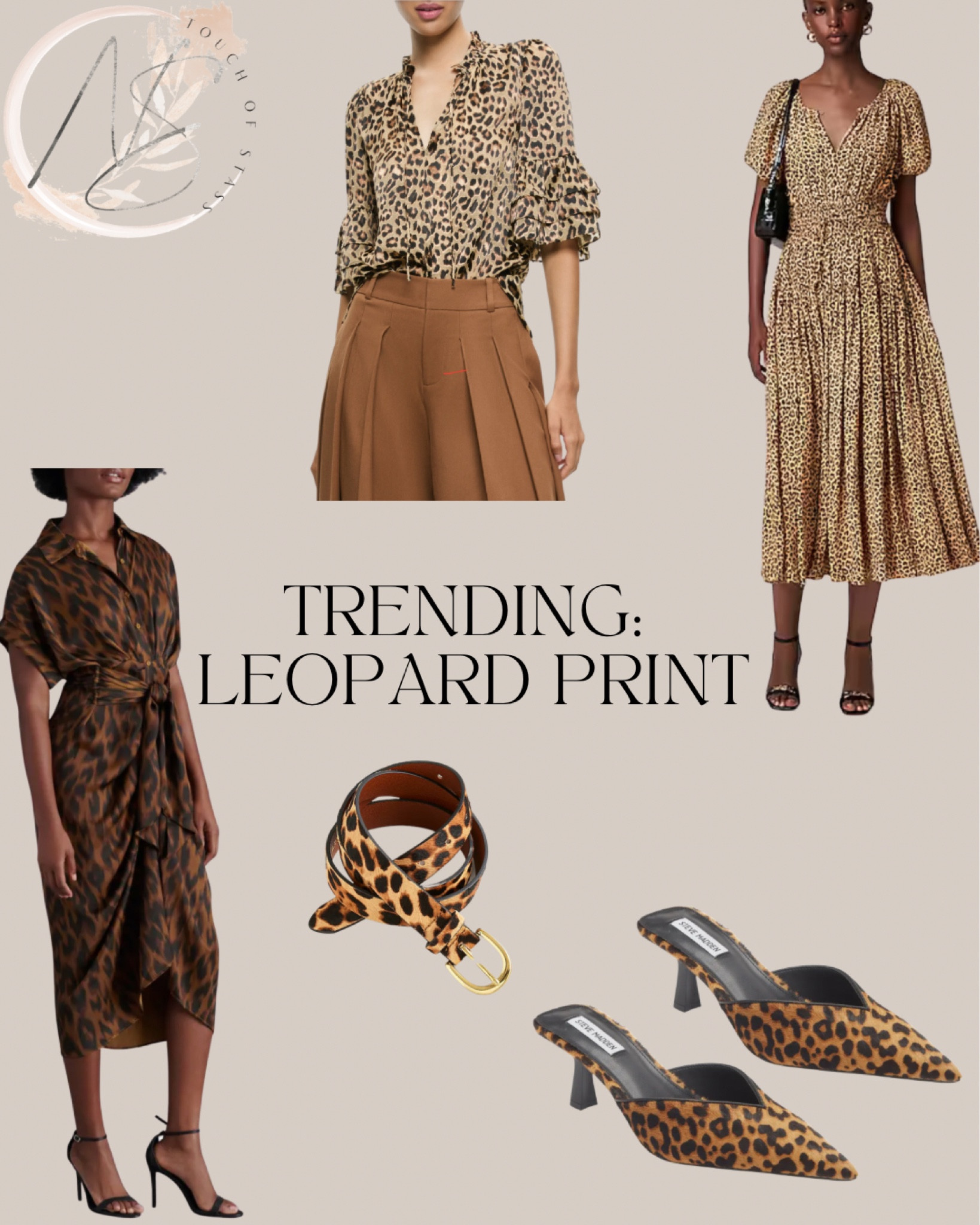 Leopard is a neutral-  when done right
Picking pieces and pairing them
With basics. Leopard top with denim or brown trousers 
Black top, denim and a leopard belt…
Denim, tee and leopard shoes 

#LTKStyleTip