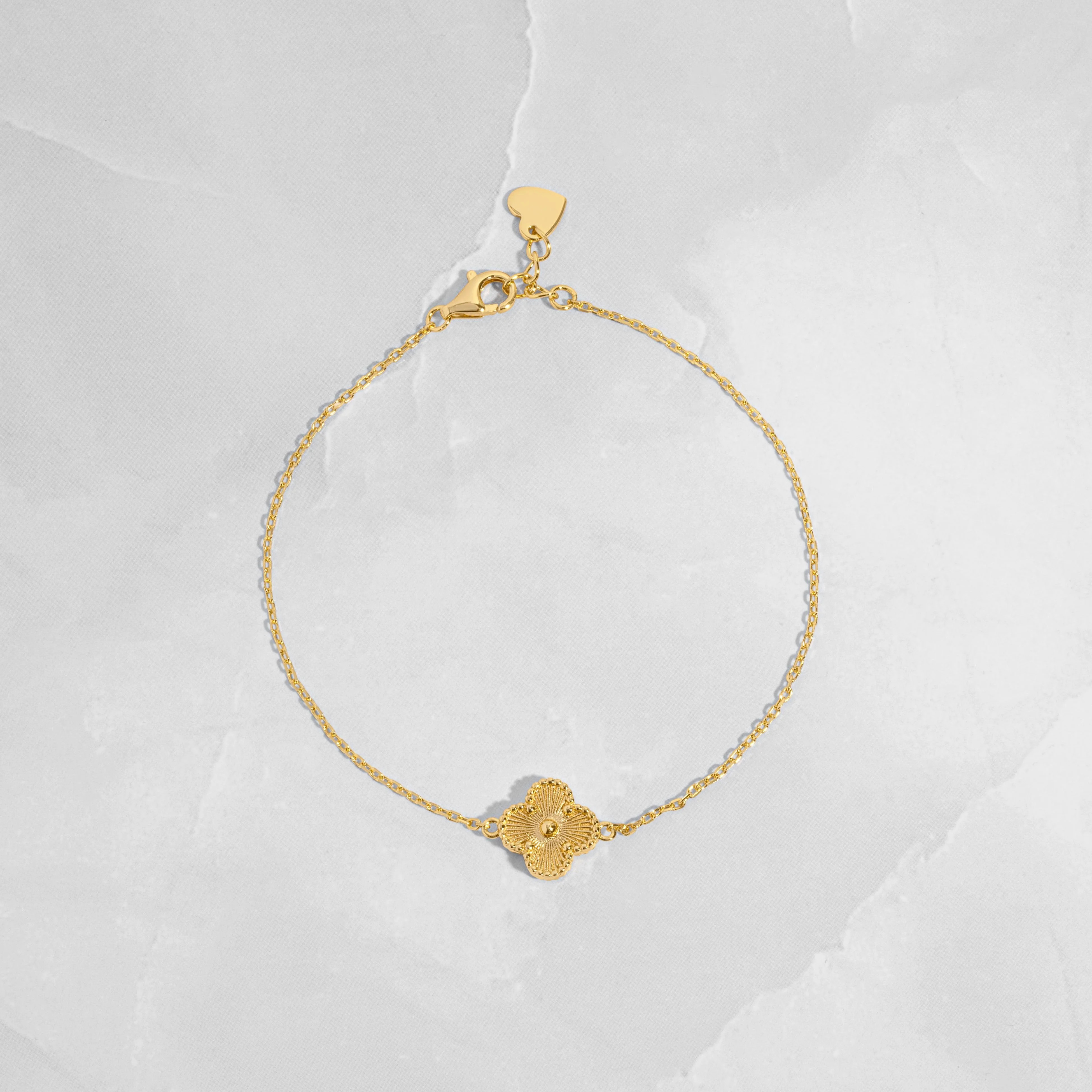 Dahlia Single Four Leaf Clover Bracelet | Sami Jewels
