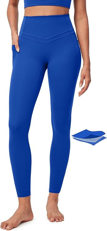 IUGA Compression Leggings with Pockets for Women Tummy Control Leggings No Front Seam Workout Hig... | Amazon (US)