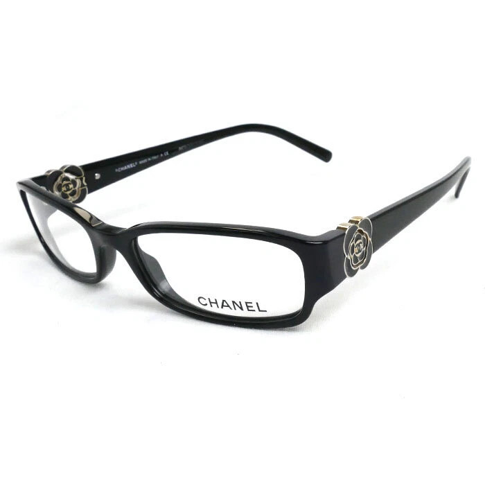 CHANEL #3 Camellia Glasses Black Clear 3131 C.501 51 16 130 | eBay US