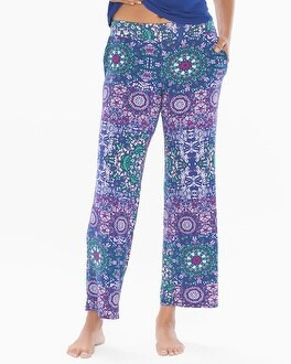 Cool Nights Pajama Pants Cozy Snowflake Sapphire | Soma Intimates
