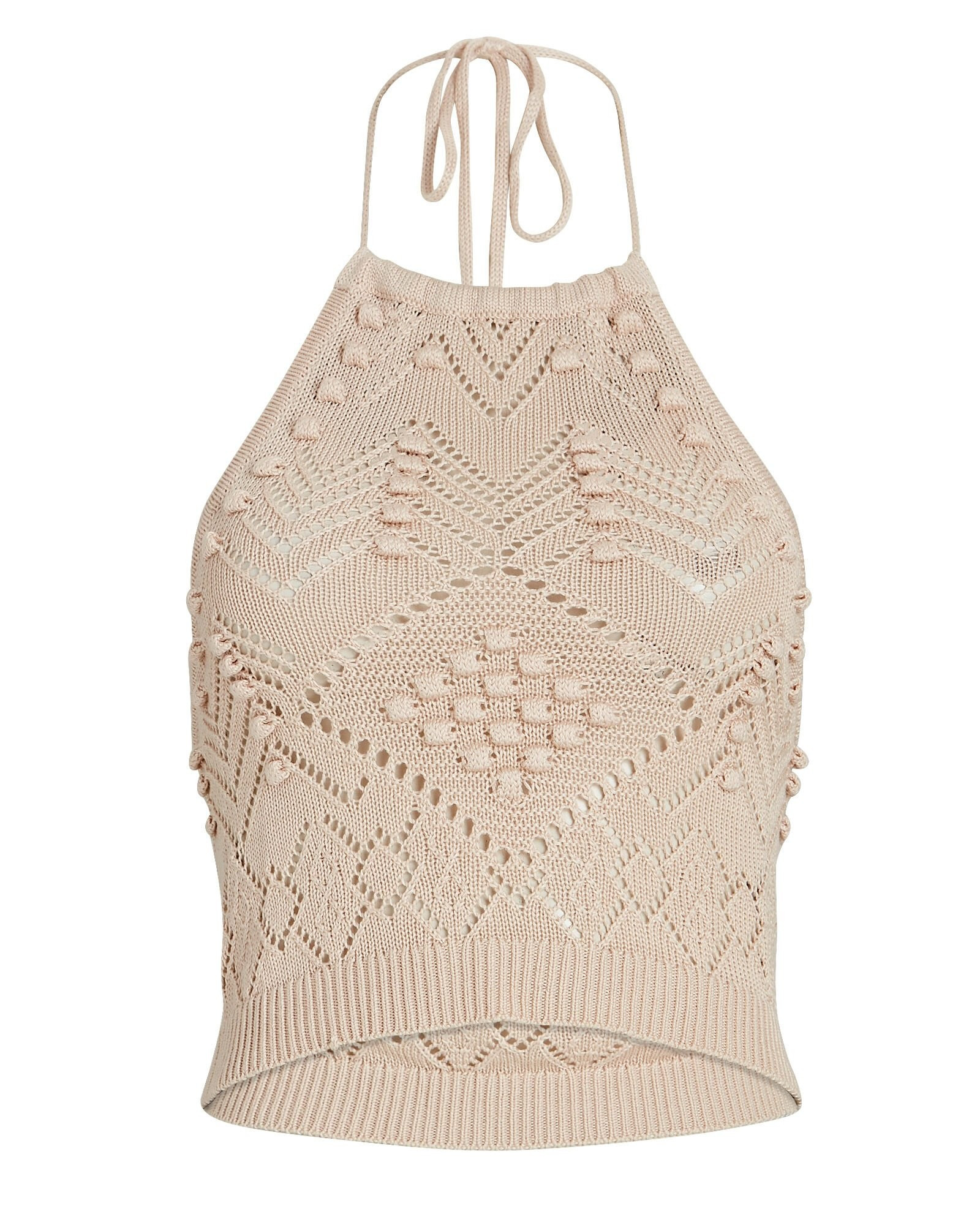 Stevie Crochet Halter Crop Top | INTERMIX