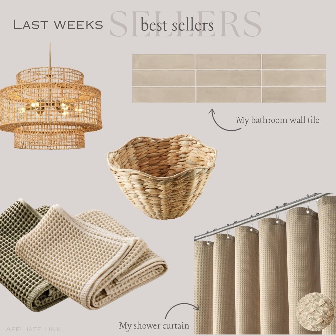 Last week BEST Sellers! ✨


Bathroom decor, shower curtain, guest bathroom, wall tile, shower tile, taupe wall tile, bathroom inspo, bathroom lighting, chandelier, raffle towels, bath towels, Scalloped basket





#bathroom #bathroominspo #guestbathroom #homedecor #bathtile #showertile #bathroomlighting #bestsellers

#LTKHome