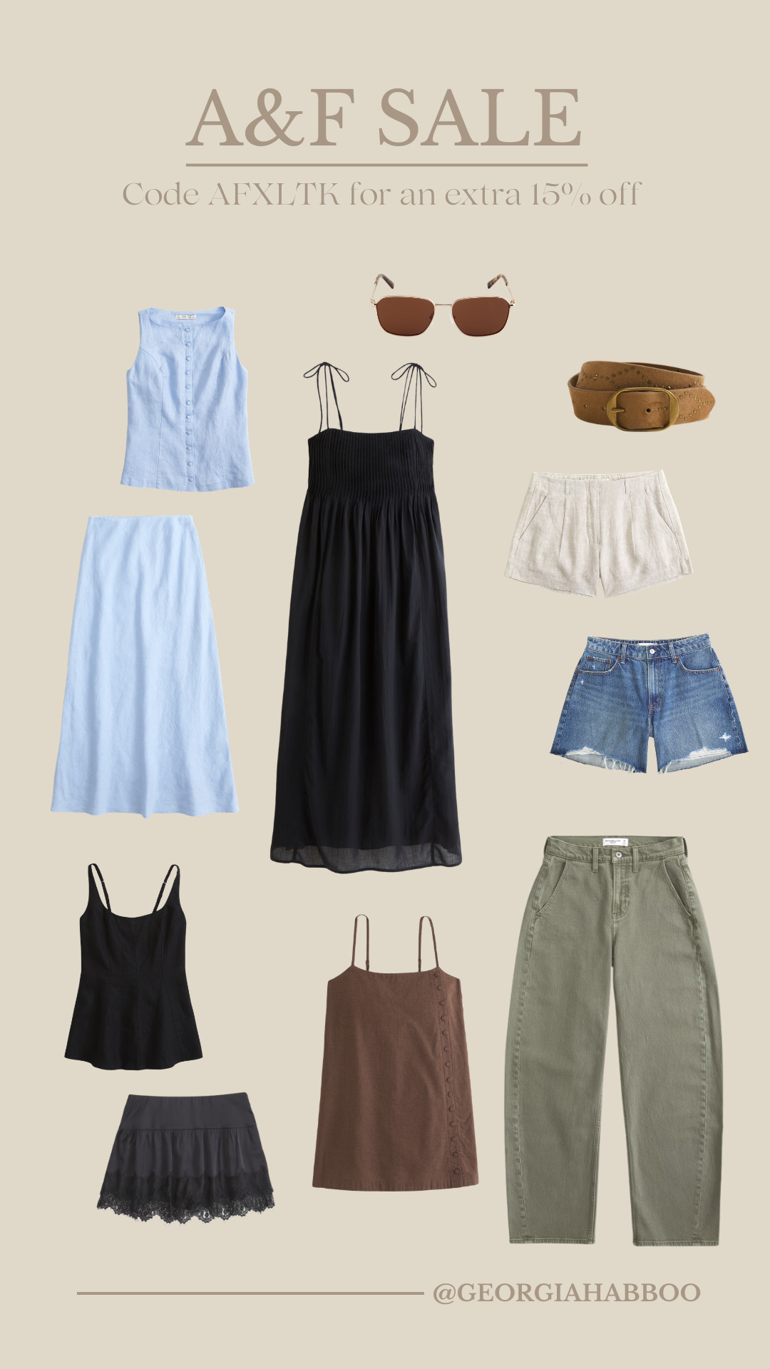 Abercrombie’s Summer Preview sale is live! 15%-30% off across the site, plus you can use code for an extra 15% off

black dress, black maxi dress, black mini dress, blue linen set, linen co-ord, blue skirt set, brown mini dress, denim shorts, khaki trousers, linen shorts, summer outfit ideas, holiday outfits, neutral summer style, capsule wardrobe, casual chic, minimalist fashion, everyday essentials, abercrombie sale, A&F sale, sunglasses, brown belt, mixed neutrals, effortless dressing, vacation wardrobe, elevated basics 
 

 #LTKuk #LTKsummer #LTKsale