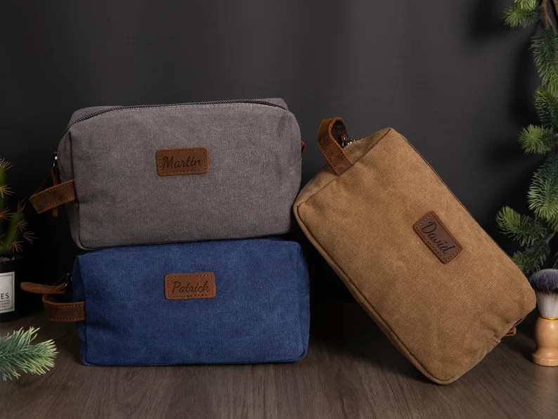 Custom Mens Toiletry Bagpersonalized Canvas Travel Bagtravel - Etsy | Etsy (US)