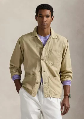 Polo Ralph Lauren Men's Linen-Cotton Overshirt, Beige, 2XL | Belk