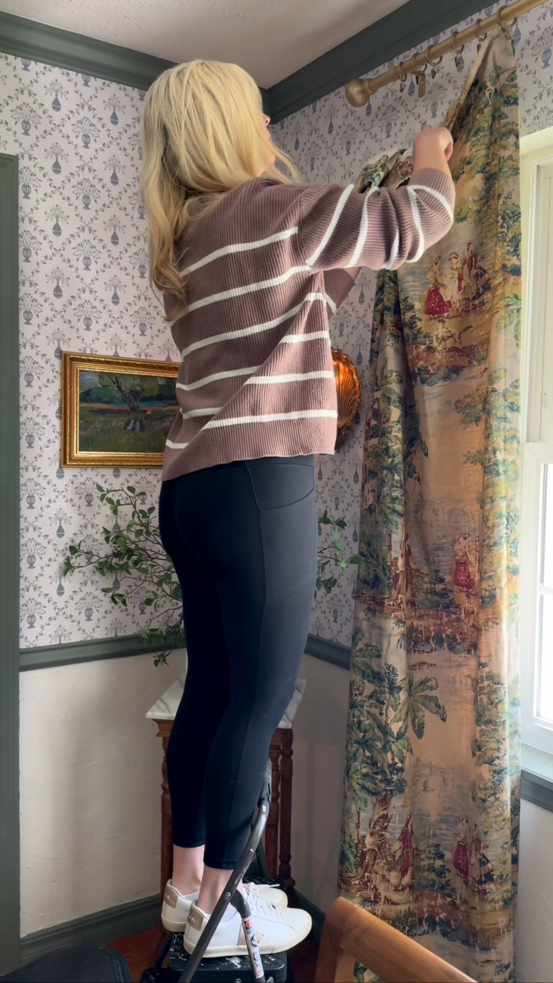 The toile curtains that I’ve had for over 18 years and I keep going back to. Timeless, classic, and I adore this pattern for the upcoming fall months. Mine are rod pocket, but I use metal drapery hooks and attach them to the back of the fabric and then I use curtain rings to give them a more custom and elevated look. These also come in a pinch pleat version￼

#LTKSaleAlert #LTKHome #LTKSeasonal