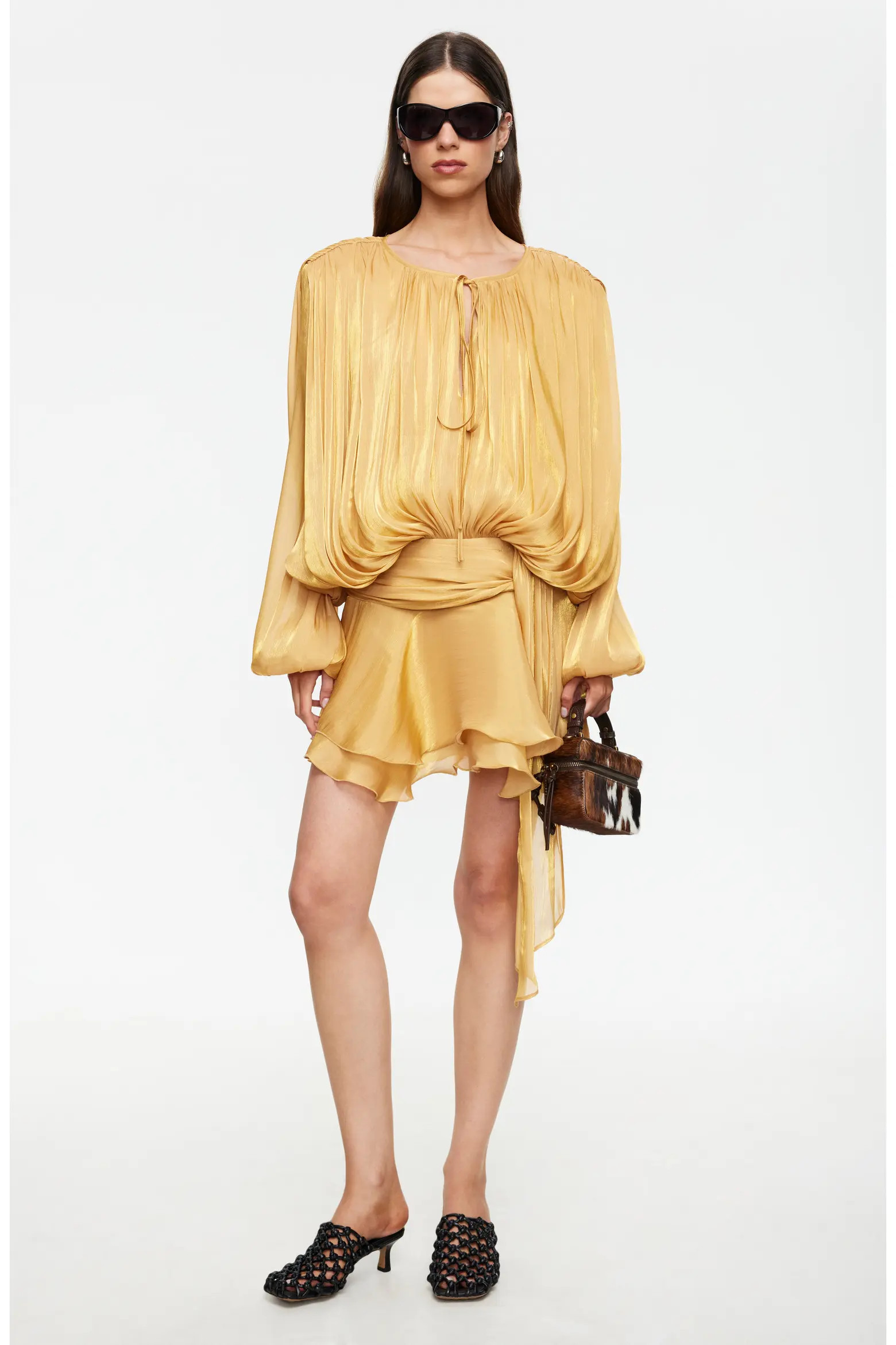 Elements Pleated Long Sleeve Minidress (Women) | Nordstrom | Nordstrom