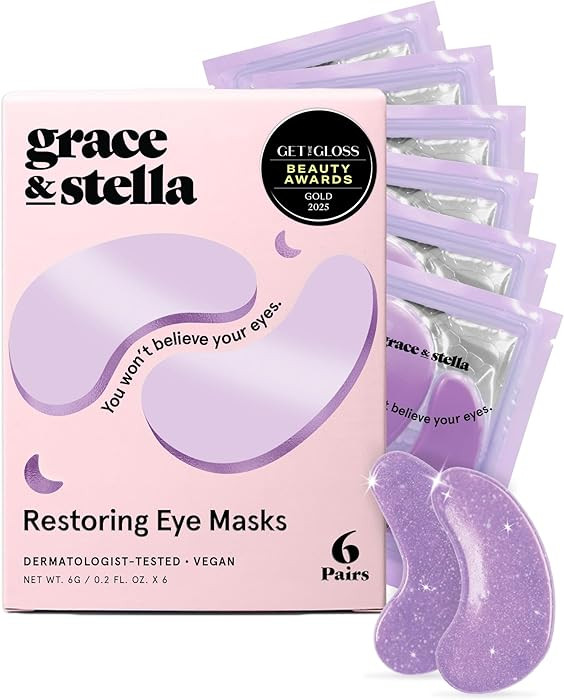 grace & stella Retinol Under Eye Patches for Puffy Eyes and Dark Circles, Restoring Gel Under Eye... | Amazon (US)