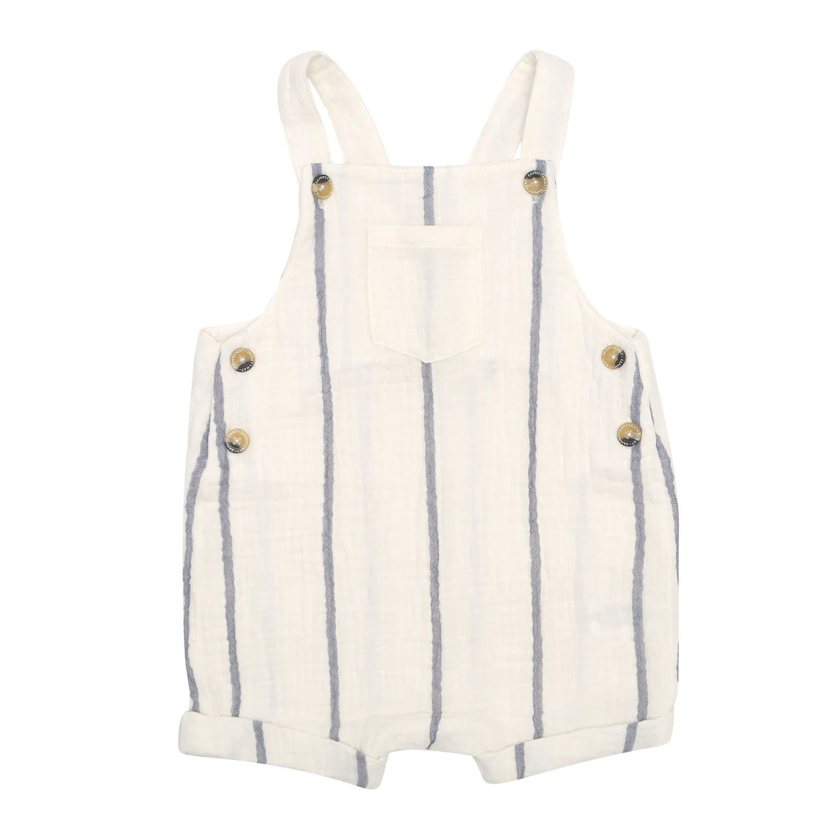Parker Romper in Linen Navy Stripe | Sammy + Nat