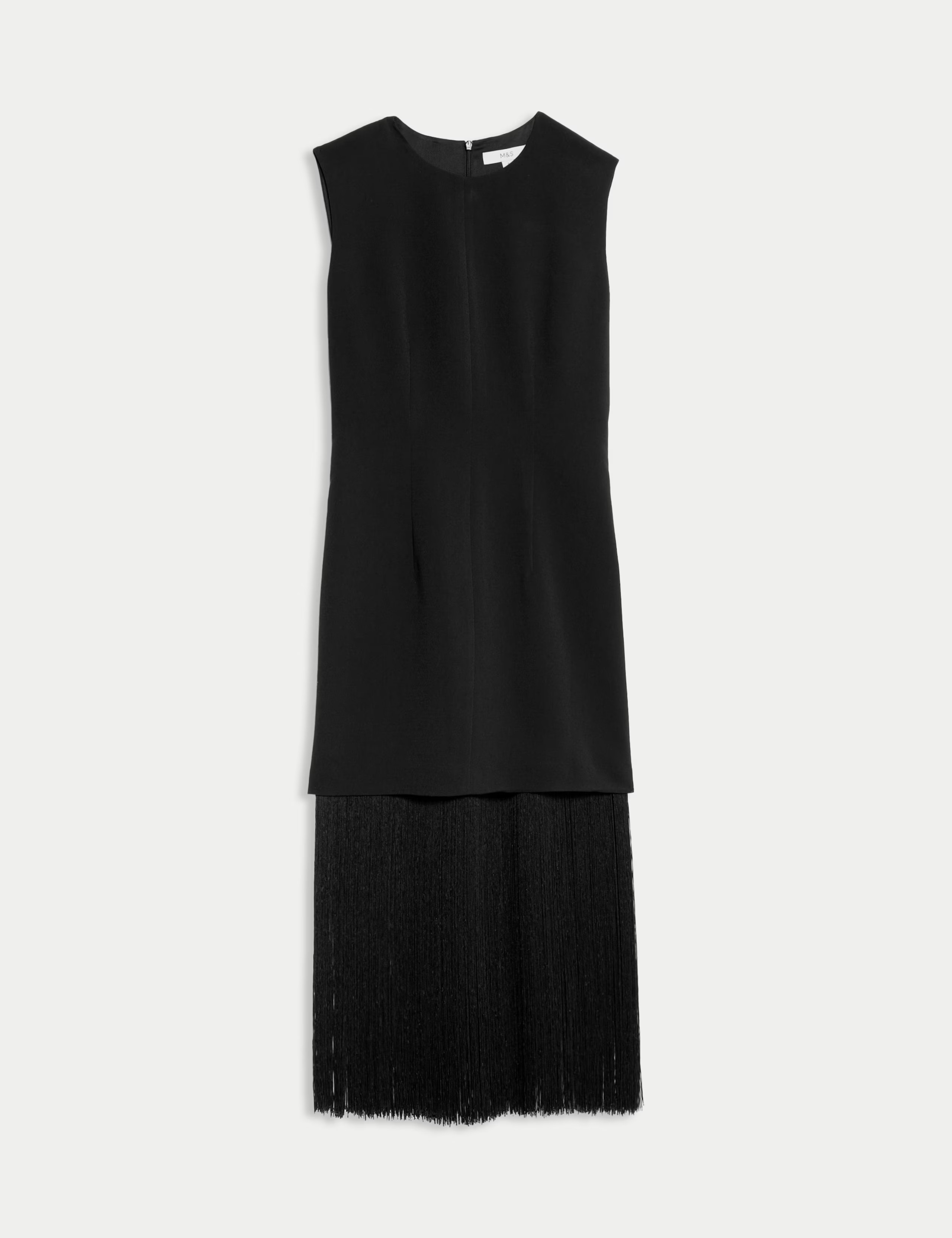 Fringe Detail Midi Column Dress | M&S Collection | M&S | Marks & Spencer (UK)