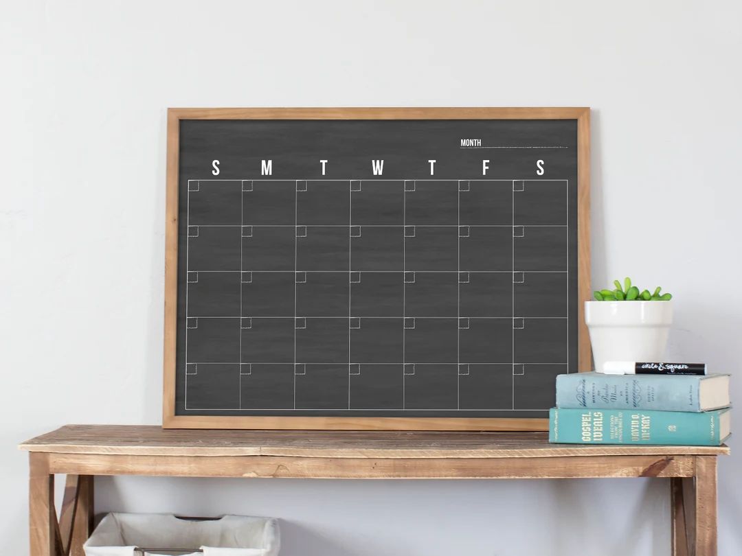 Minimalist Dry Erase Calendar, 18x24 Chalkboard 1810 - Etsy | Etsy (US)