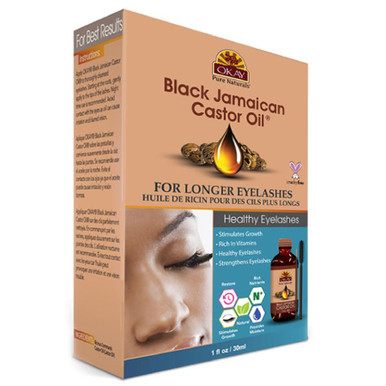 OKAY Pure Naturals Black Jamaican Castor Oil for Longer Eyelashes - 1 oz / 30 ml | OKAY Pure Naturals
