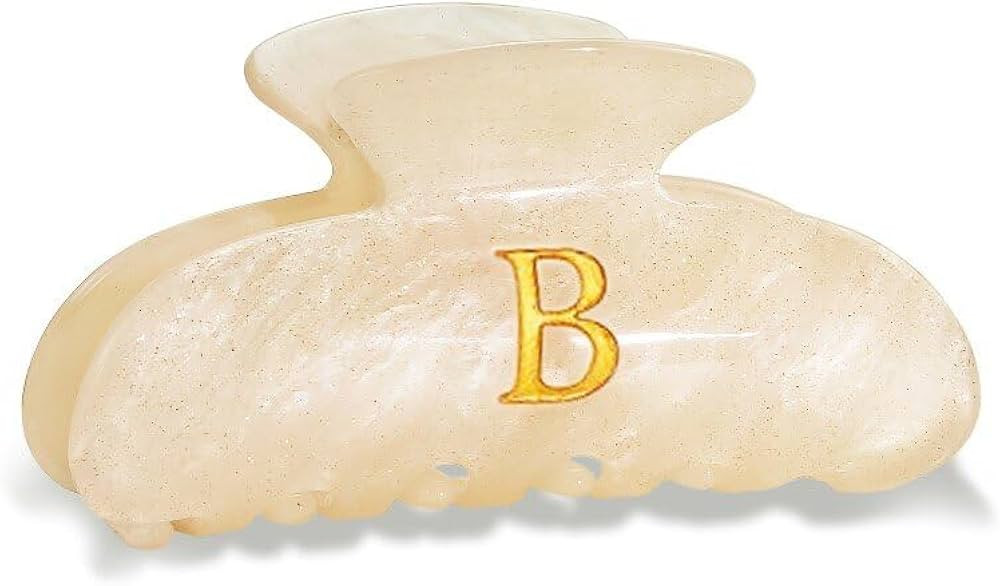 Acrylic Letter Hair Clips for Women - Monogram Hair Claw Alphabet Large Hair Clip, Fashion Glitte... | Amazon (US)