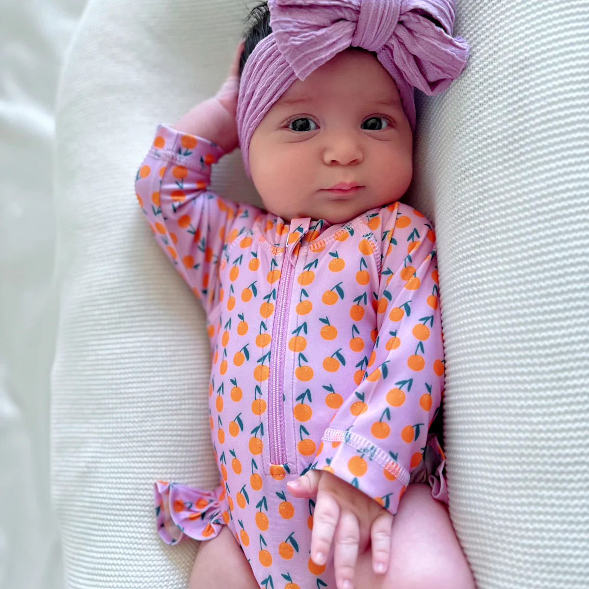 Oranges / Skipper Rashguard Swimsuit / UPF 50+ | SpearmintLOVE