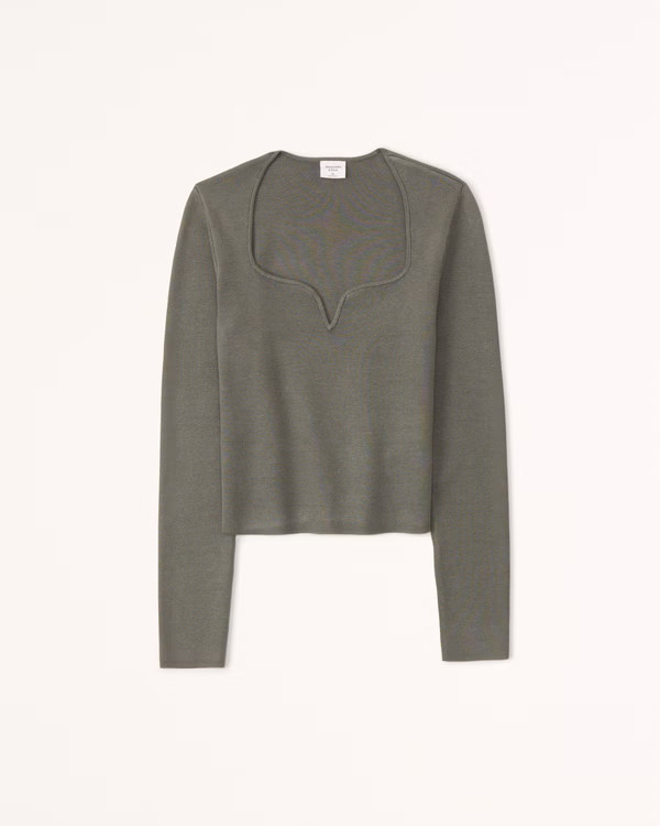Slim Sweetheart Sweater Top | Abercrombie & Fitch (US)