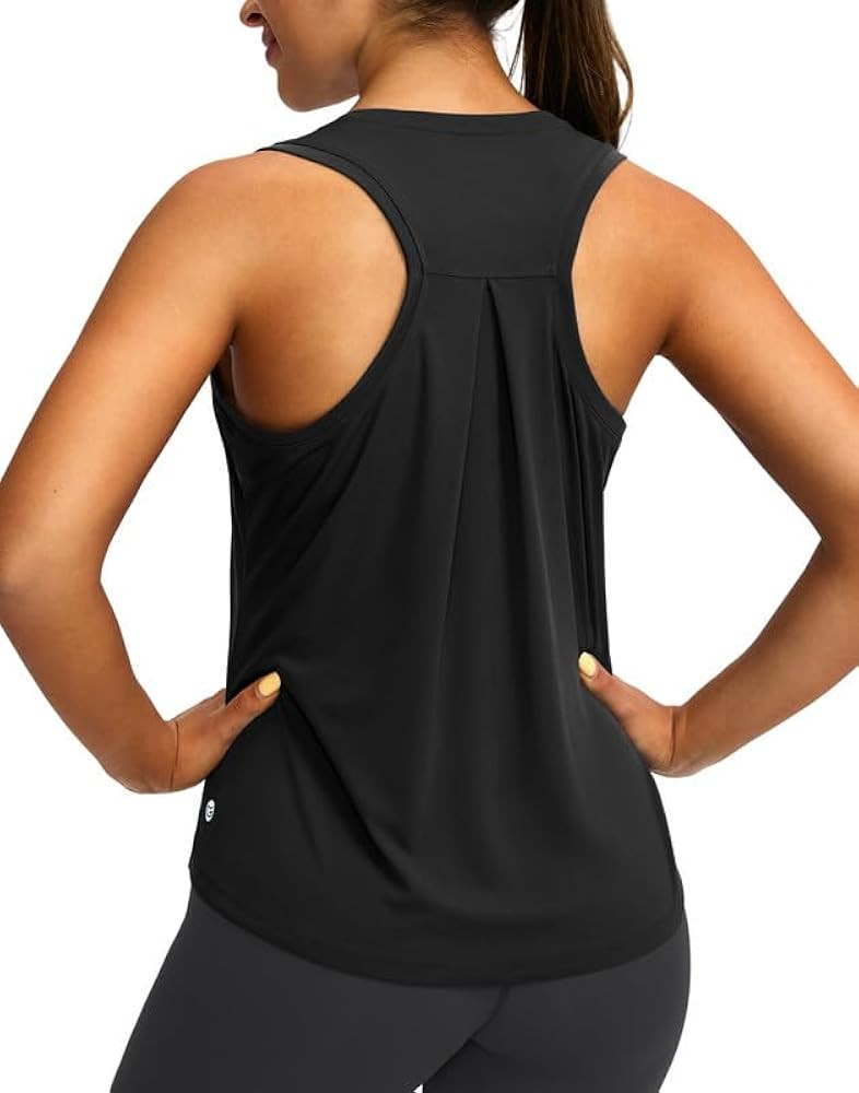 Women's Workout Tops Racerback Athletic Tank Tops Sleeveless Loose Fit Yoga Running Gym Shirts fo... | Amazon (US)