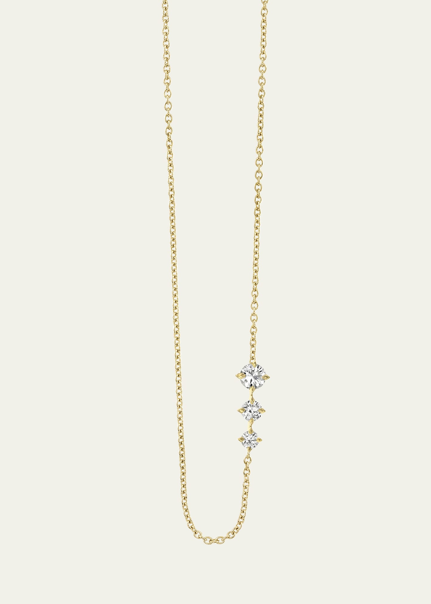 Lizzie Mandler Fine Jewelry Eclat 3 Diamond Floating Necklace, 16"L | Bergdorf Goodman