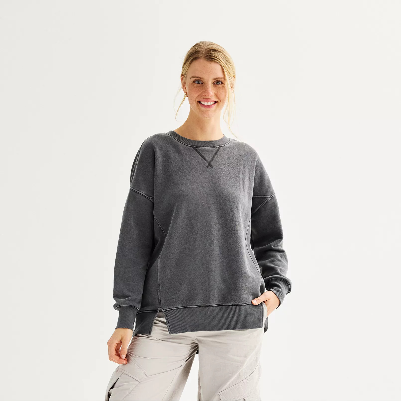 Juniors' SO® Oversized Fleece Tunic Pullover | Kohl's
