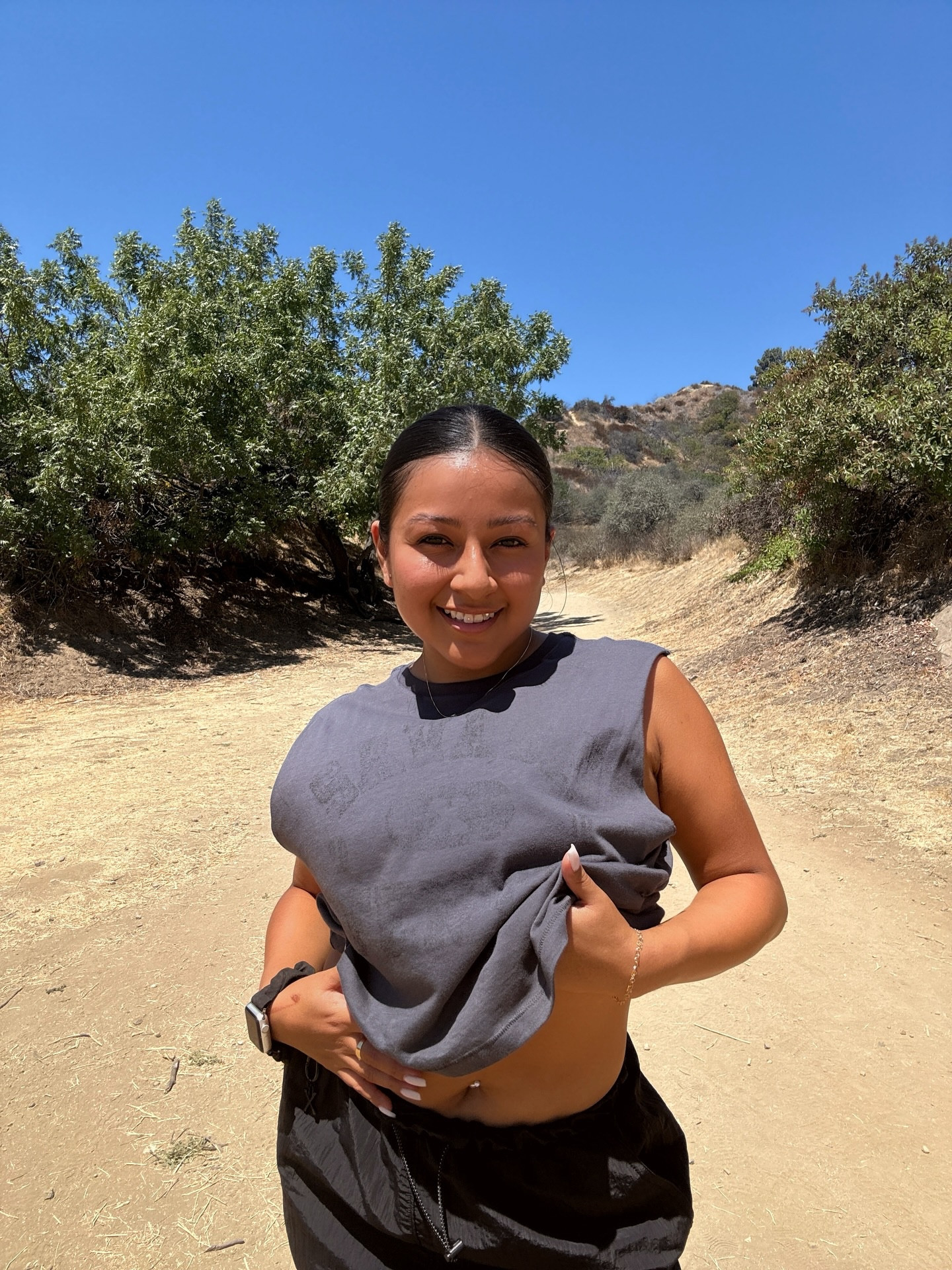 Savage X Fenty City Girl Hike Wide-Leg Pant and Weekender Jersey Muscle Tee for Hiking, size small, true to size 
 #ltksummeredit 


#LTKSeasonal #LTKPetite #LTKActive