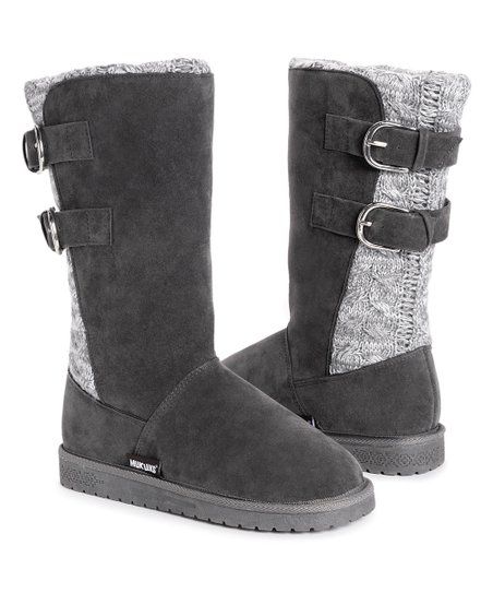 Essentials by MUK LUKS Gray Jean Boot - Women | Best Price and Reviews | Zulily | Zulily