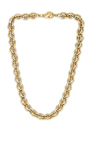 Lush Link Necklace in Shiny Gold & Dark Silver | Revolve Clothing (Global)