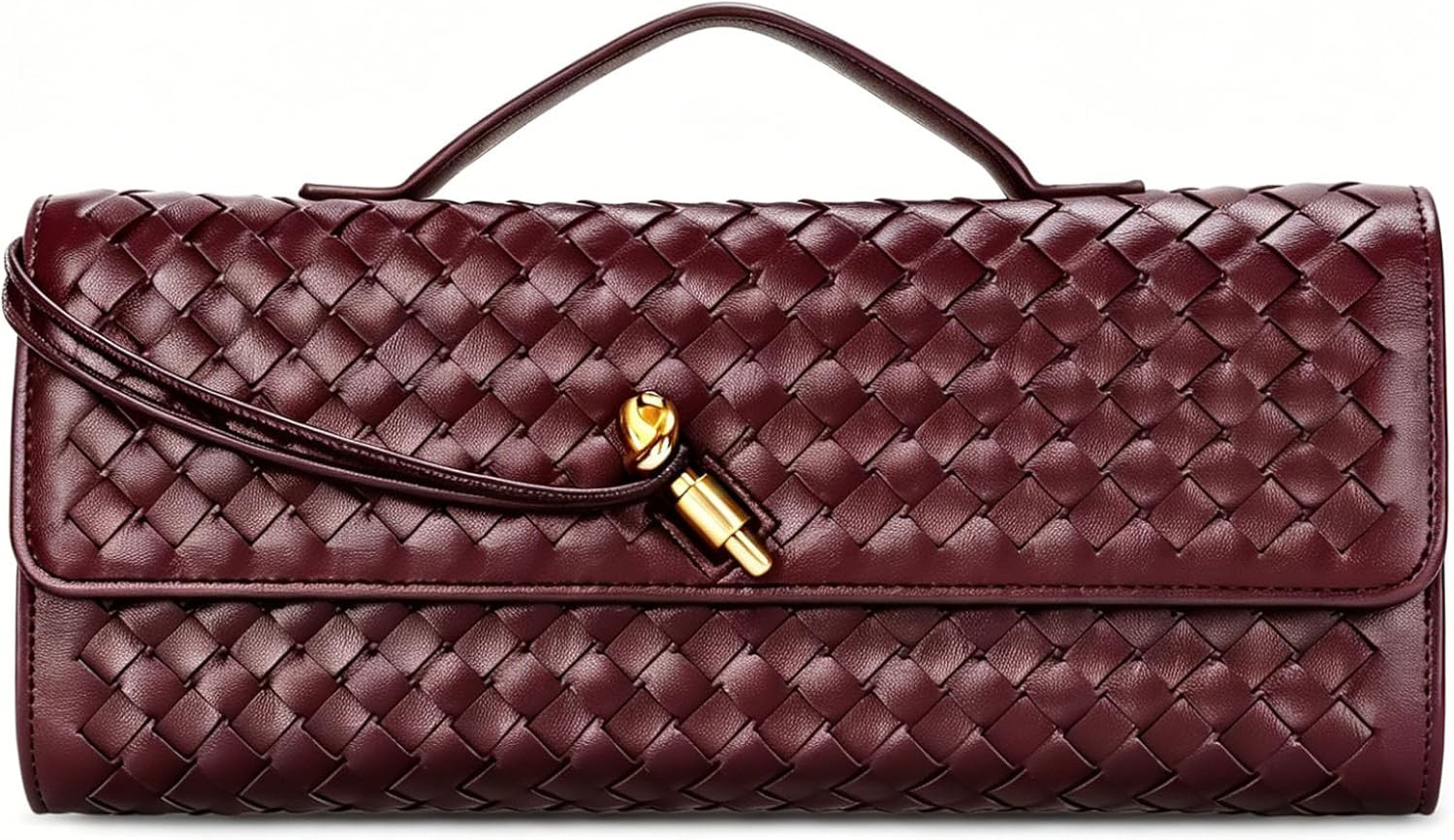 Trendy Woven Evening Clutch Purses,Women Underarm Shoulder Handbag,Formal Satchels Crossbody Purse PU Leather Wallet | Amazon (US)
