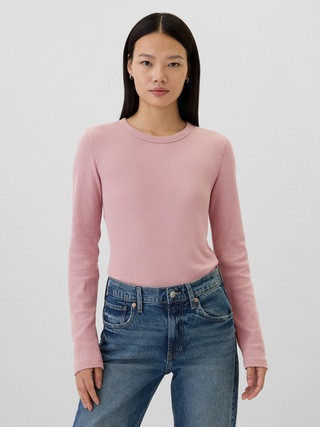 Waffle-Knit Crewneck T-Shirt | Gap Factory