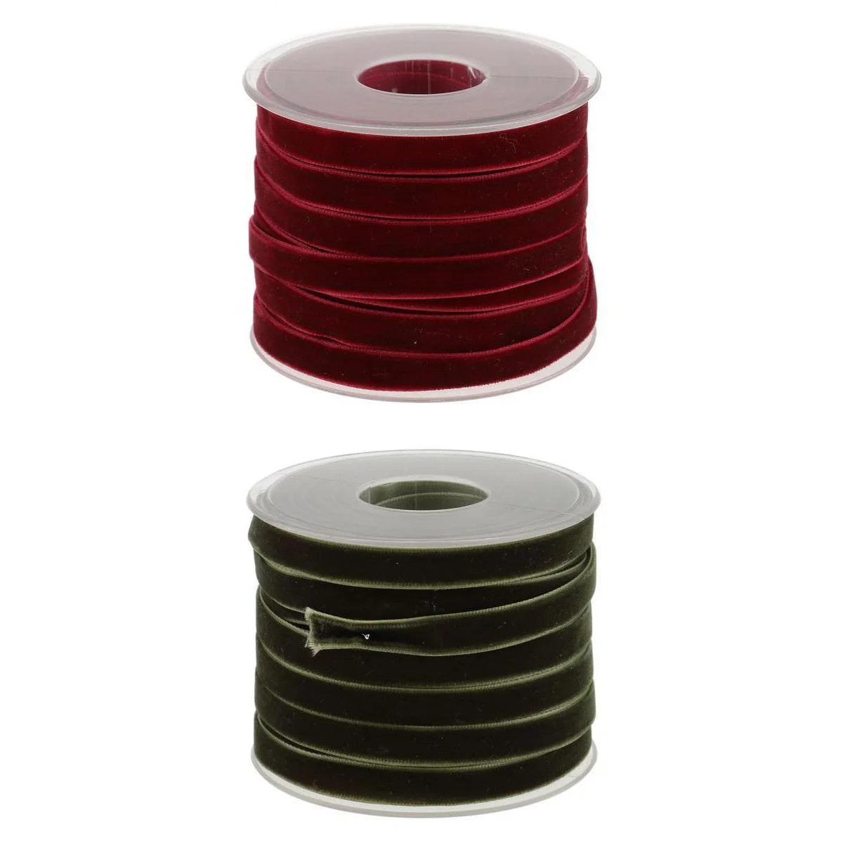 2*20 Yard 10mm Velvet Ribbon for Crafts Decoration  - Red and Green | Walmart (US)