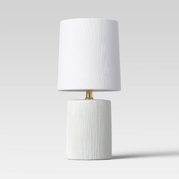 Textural Ceramic Mini Cylinder Shaped Table Lamp - Threshold™ | Target