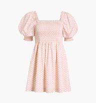 The Athena Nap Dress - Coral Baroque Shell Cotton Sateen | Hill House Home