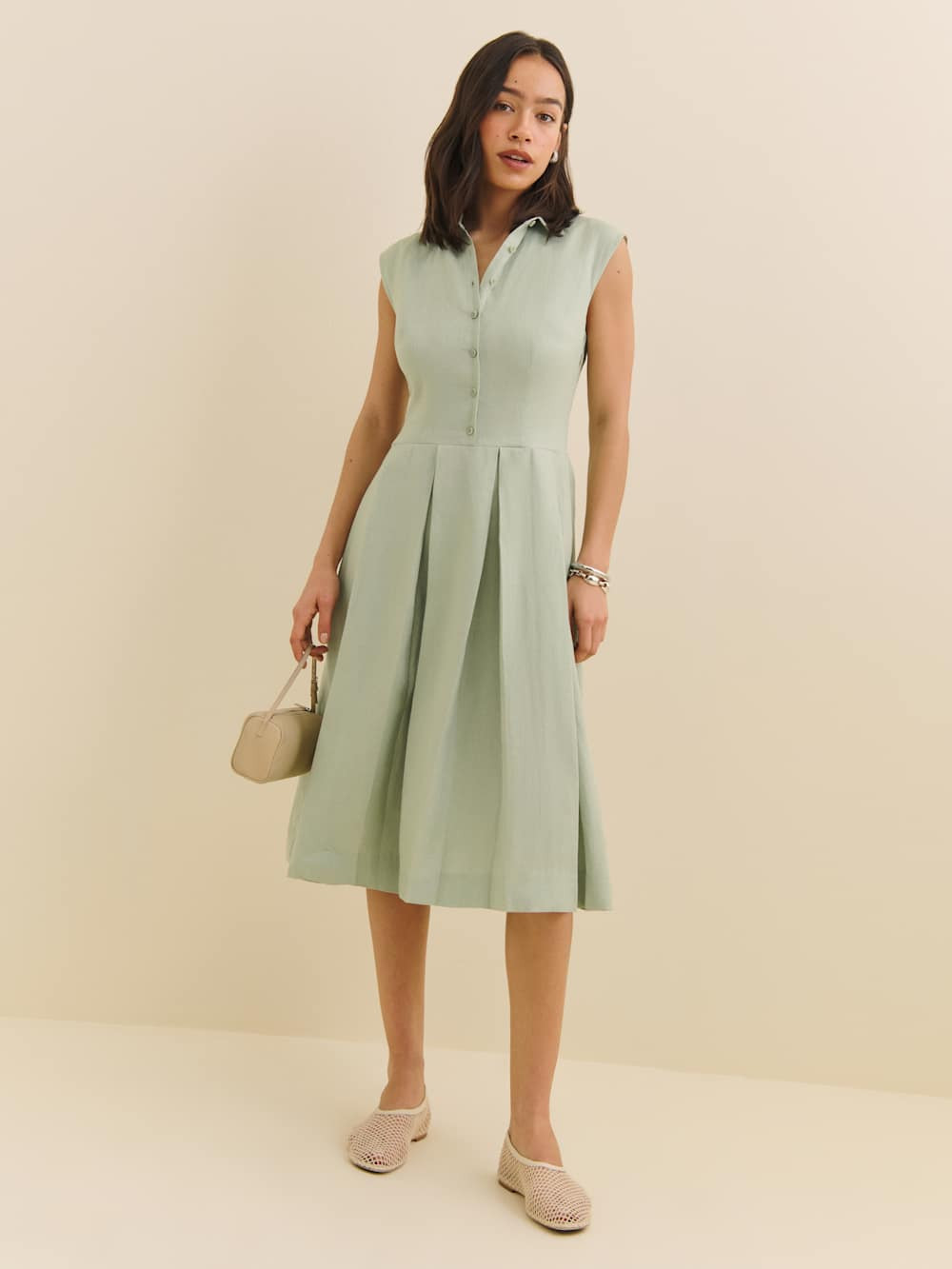 Prim Linen Dress | Reformation (Global)
