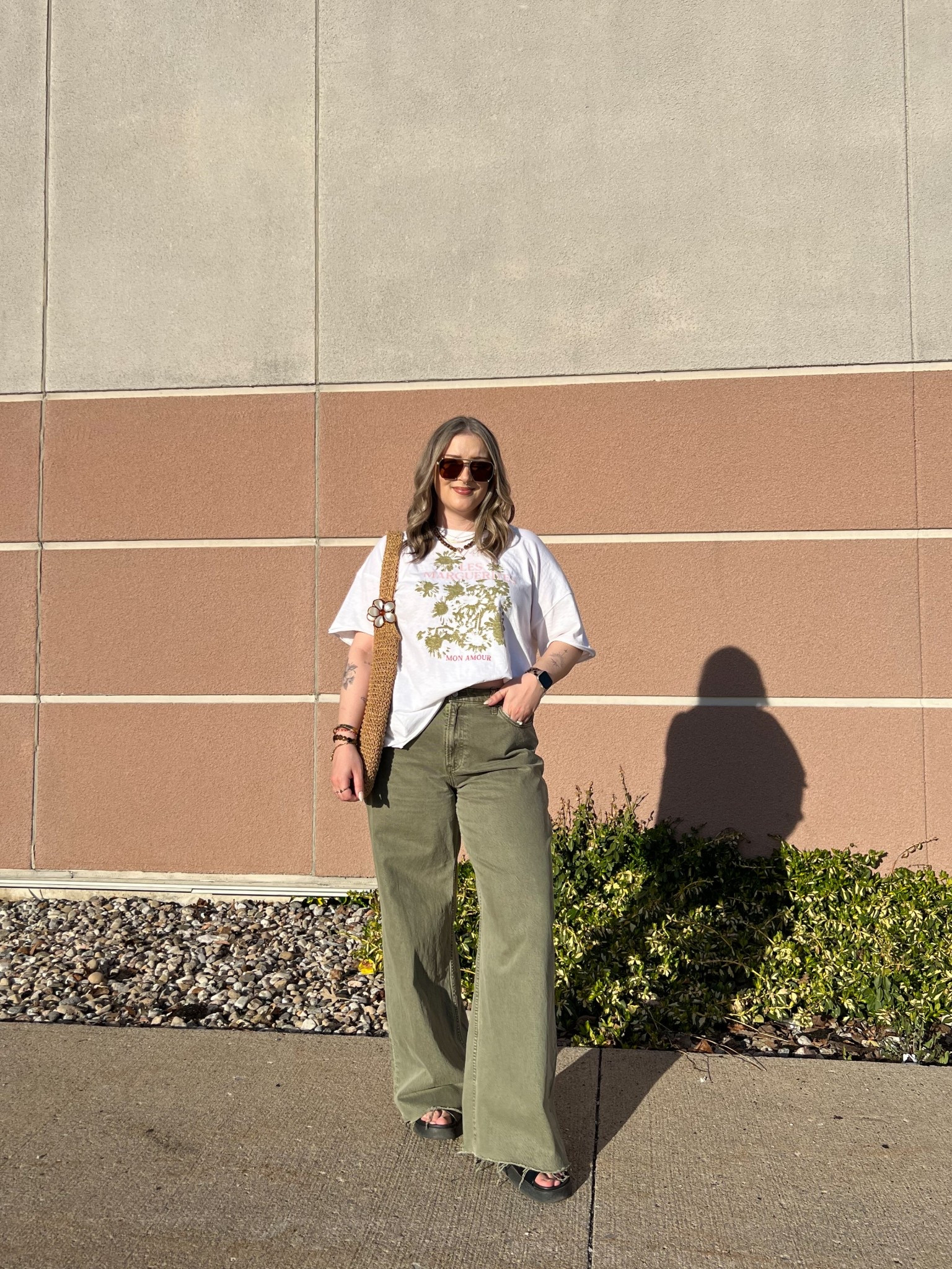 Casual spring outfit! Wearing L in the tee and 32 long in the jeans (I cut the hem for a custom length). Linked similar black sandals


#LTKjeans #LTKsummer #LTKmidsize