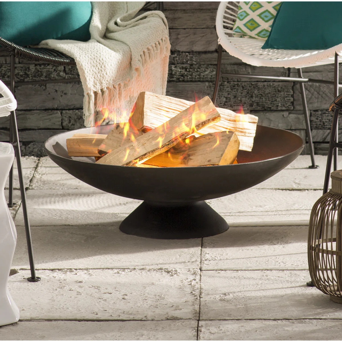 Howland Round Cast Iron Wood Burning Fire Pit | Wayfair North America
