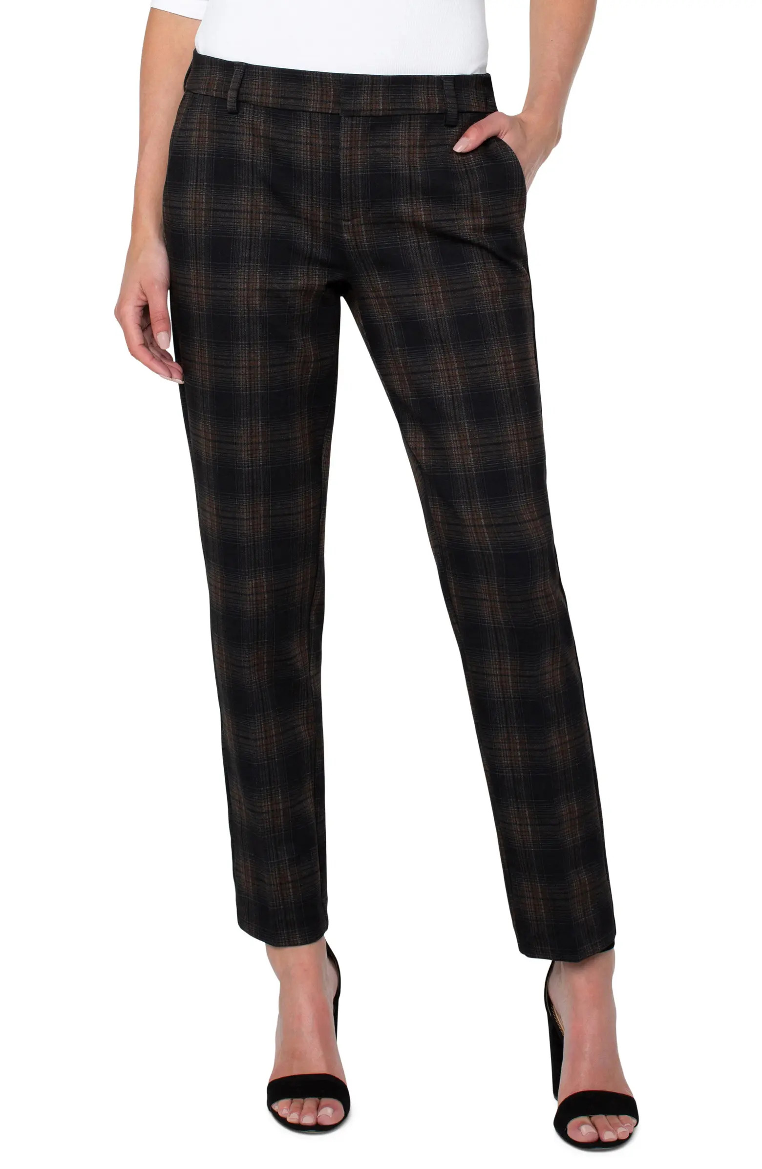 Kelsey Plaid Ponte Trousers | Nordstrom