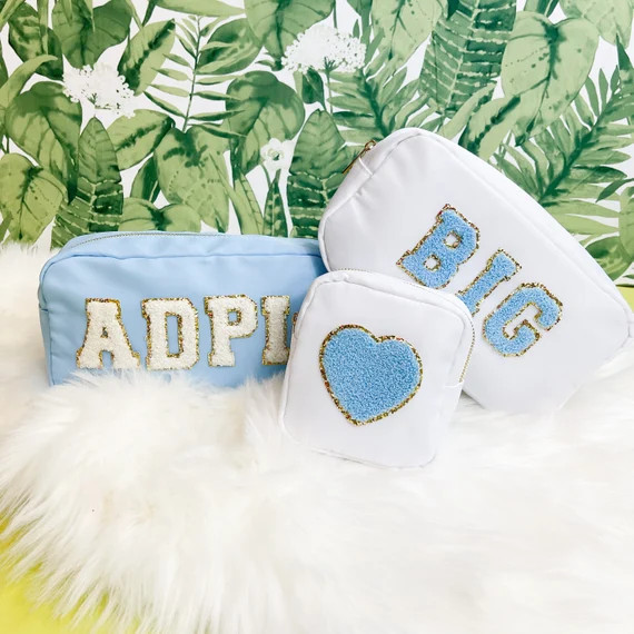 Big Little Reveal, Chenille Patch Bag, Sorority Bags, Custom Makeup Bag, Sorority Letters, Sorori... | Etsy (US)