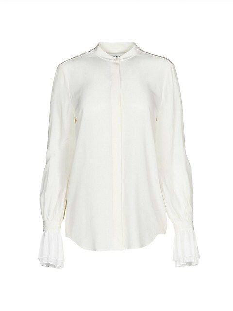 Valerrie Pleated Cuff Silk Blouse | Saks Fifth Avenue