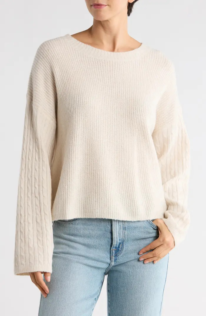 Cable Sleeve Sweater | Nordstrom Rack