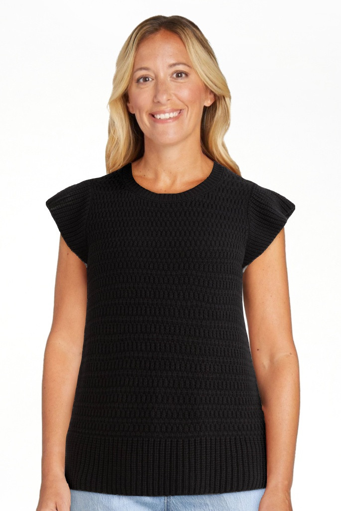 Time and Tru Women's Flutter Sleeve Sweater, Lightweight, Sizes XS-XXXL | Walmart (US)