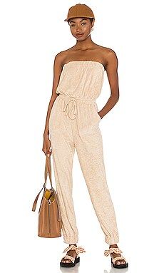 Lovers + Friends Morgan Jumpsuit in Oatmilk Tan from Revolve.com | Revolve Clothing (Global)