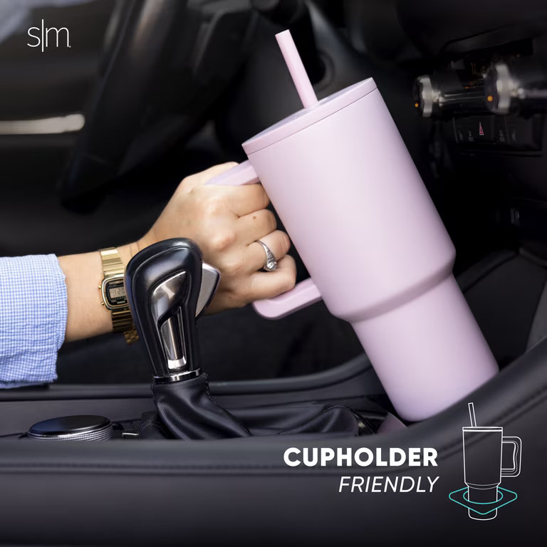Simple Modern 30 fl oz Insulated Stainless Steel Trek Tumbler with Straw Lid | Raspberry Vibes | Walmart (US)