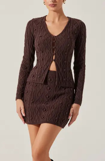 ASTR the Label Argyle Pom Cardigan | Nordstrom | Nordstrom