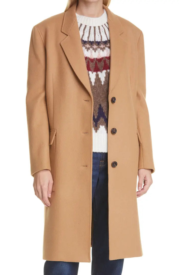 FRAME East Side Wool Blend Coat | Nordstrom | Nordstrom