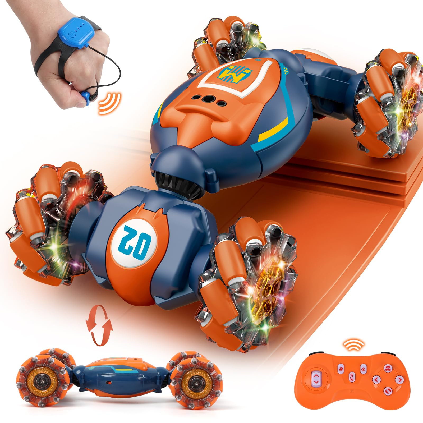 Gesture Sensing RC Stunt Car - Boys Girls Toys Age 6-8-12, 4WD Hand Controlled Remote Control Twi... | Amazon (US)