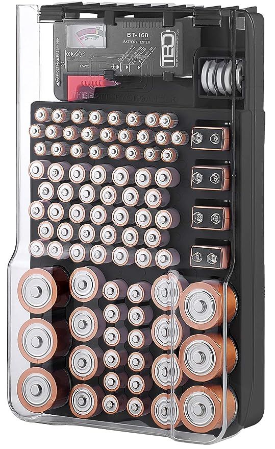 The Battery Organizer TBO1531 The Batt Storage Case with Hinged Clear Cover, Includes a Removable... | Amazon (US)