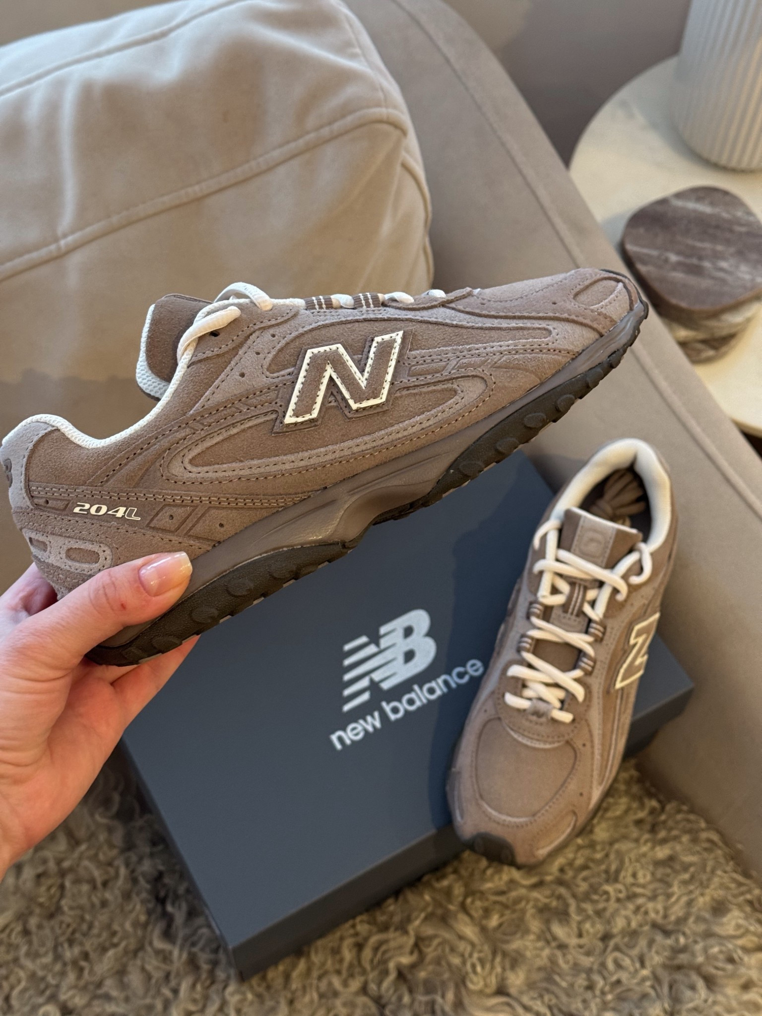 New balance 204L beige suede trainers currently in stock in all sizes. The perfect dupe for the miumiu collaboration trainers   

#LTKshoes #LTKuk #LTKwinter