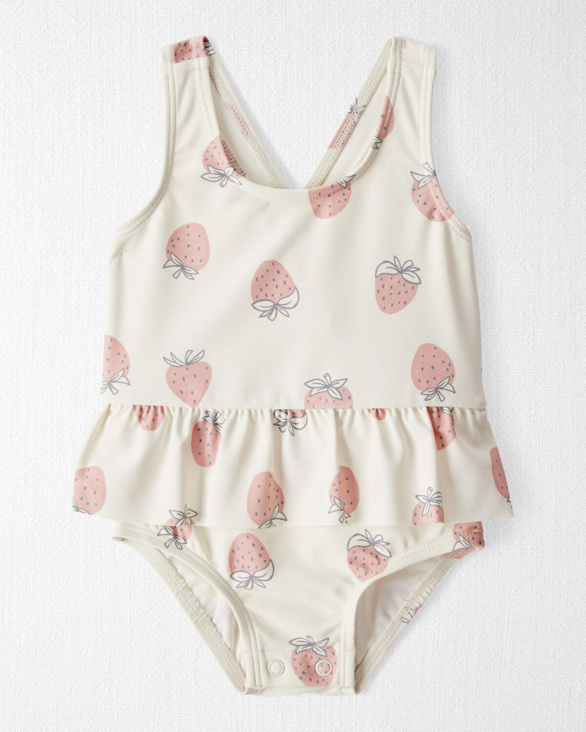 Baby Recycled Strawberry-Print Swimsuit | Carter's Inc